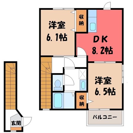 エスニックハウス Bの物件間取画像